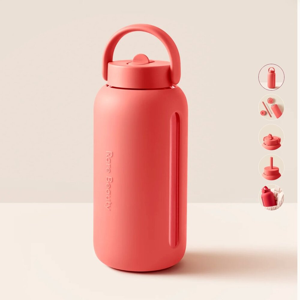 NWT Rare Beauty x Bink Day Bottle (with Flip Cap & Lounge Straw Cap) - JOY